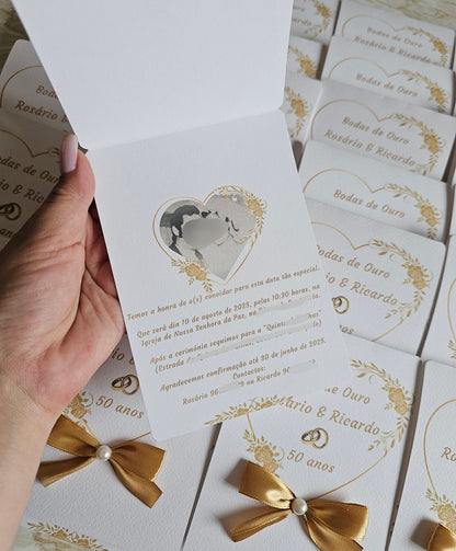 Convites "Bodas de Ouro"