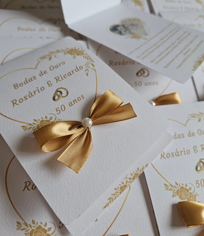 Convites "Bodas de Ouro"
