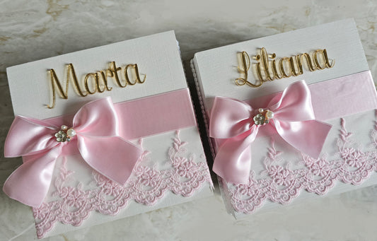 Caixa convite Madrinha rosa