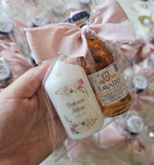 Kit Moscatel + vela personalizada "Alicia"