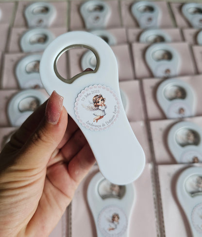 Abre caricas com íman personalizado