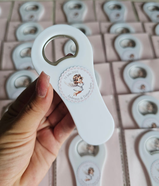 Abre caricas com íman personalizado