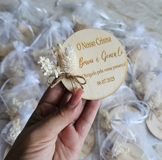 Íman personalizado c/flores preservadas
