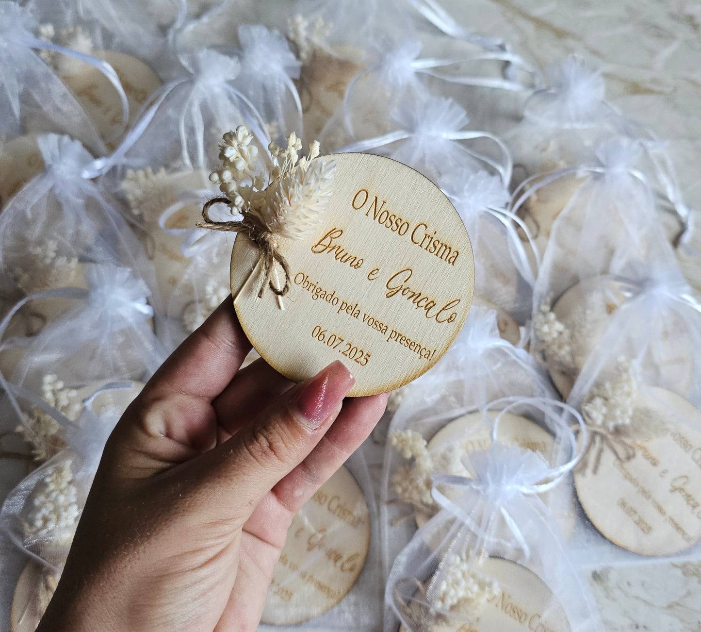 Íman personalizado c/flores preservadas