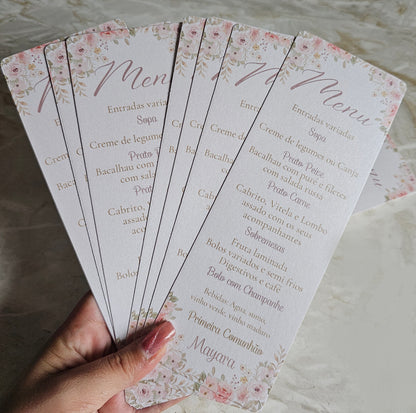 Menus personalizados "Floral"
