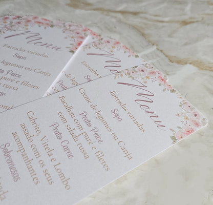 Menus personalizados "Floral"