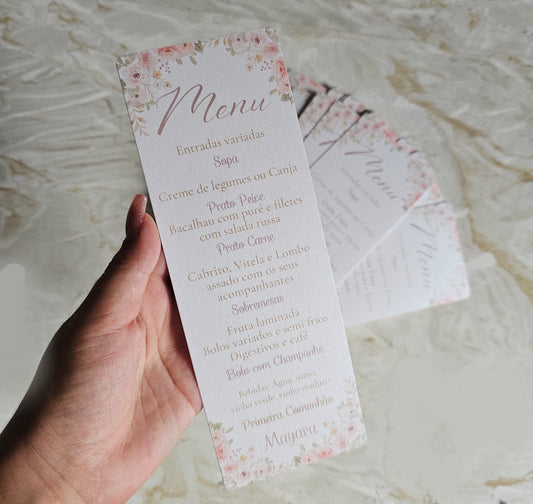 Menus personalizados "Floral"