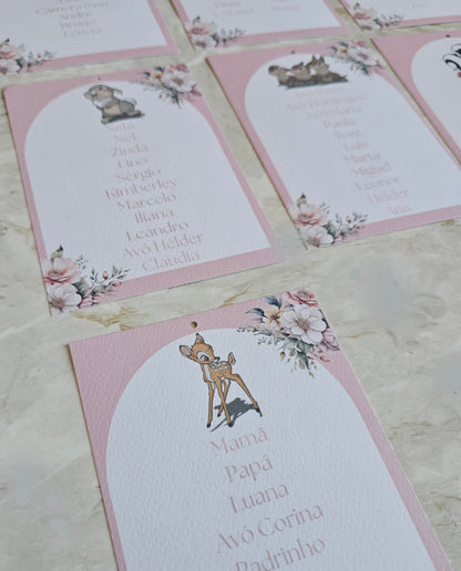 Marcadores nomes de pendurar "Bambi"