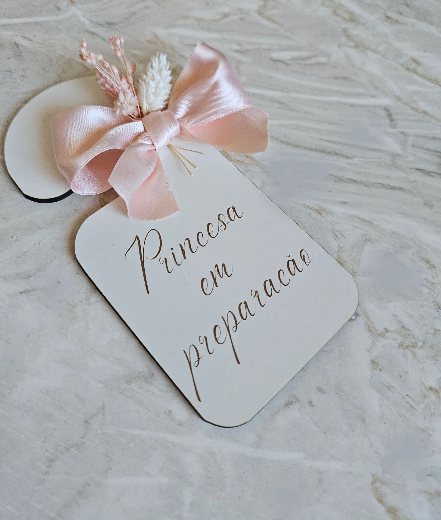 Placa de Porta "Rosa nude"