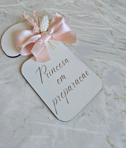 Placa de Porta "Rosa nude"
