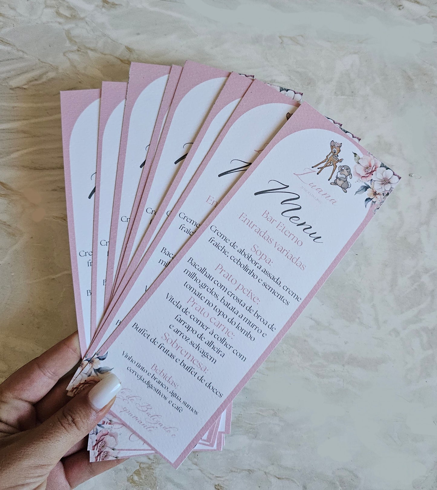 Menus personalizados "Bambi"