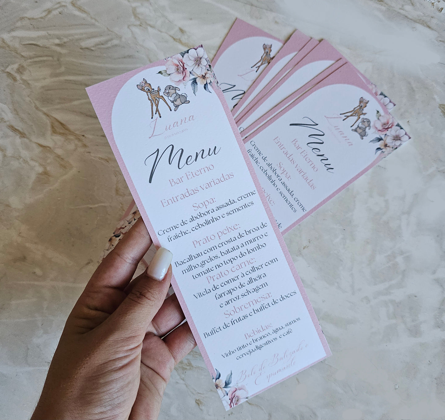 Menus personalizados "Bambi"