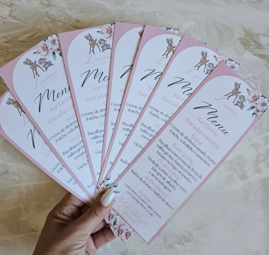 Menus personalizados "Bambi"
