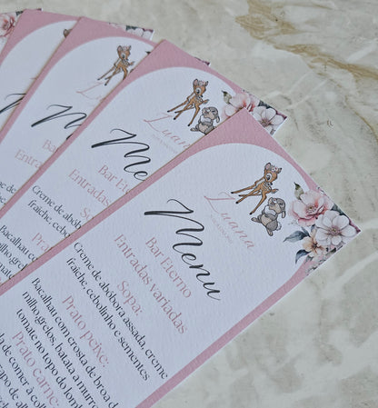 Menus personalizados "Bambi"