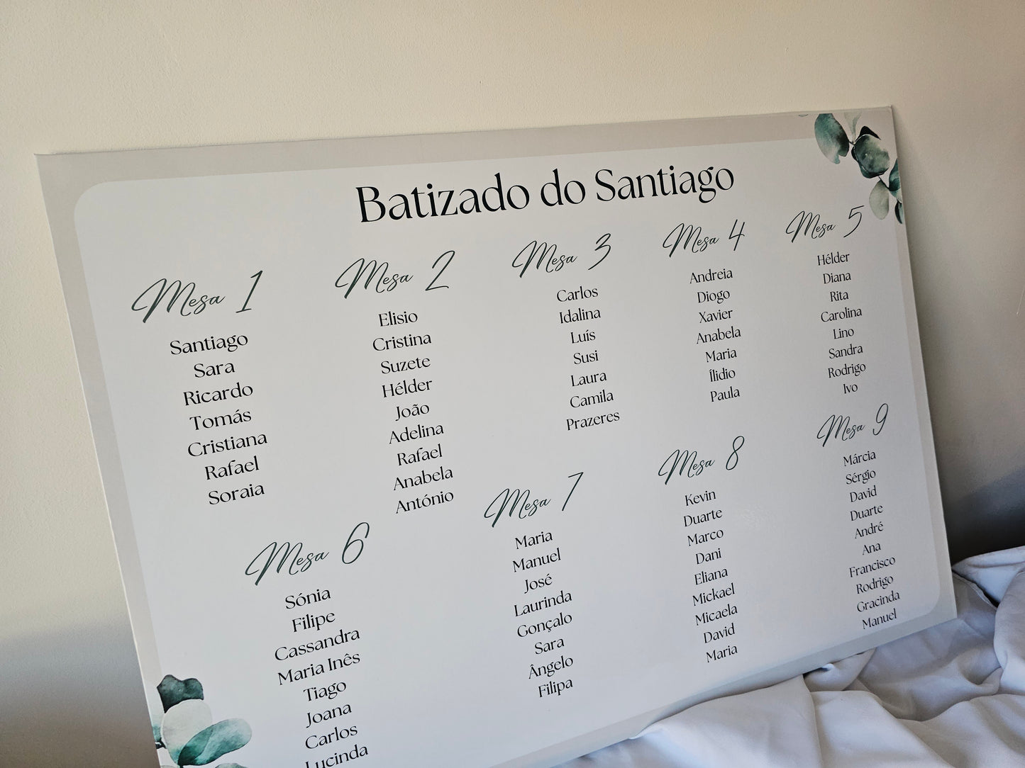 Placard mesas tema Natureza