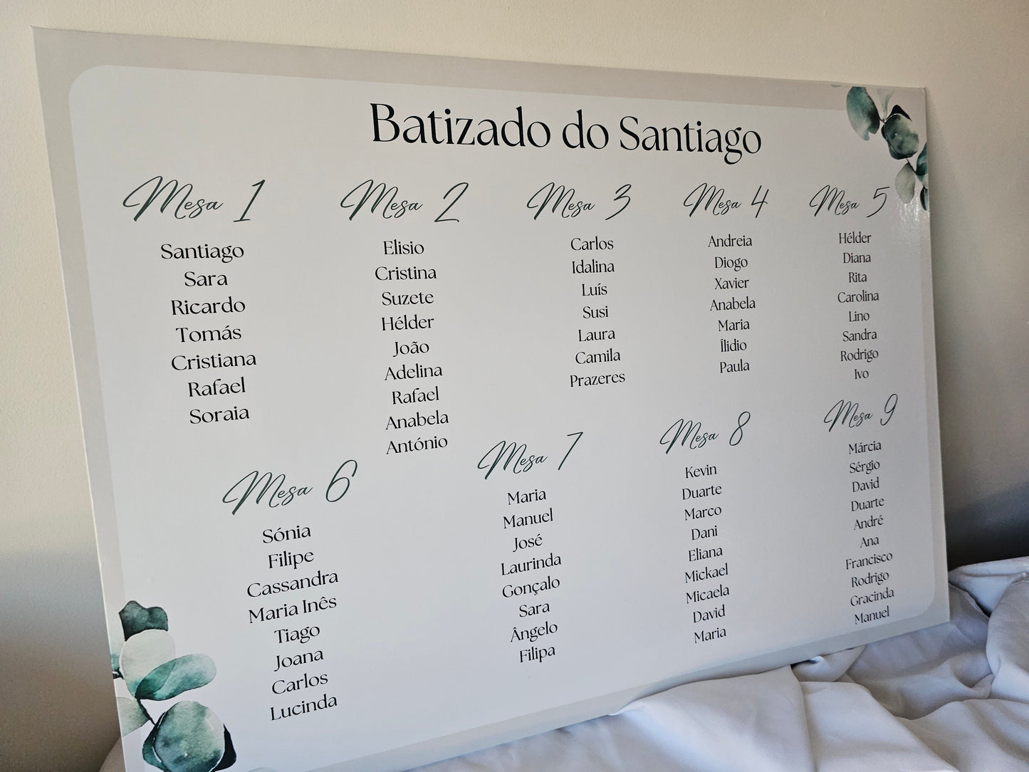 Placard mesas tema Natureza