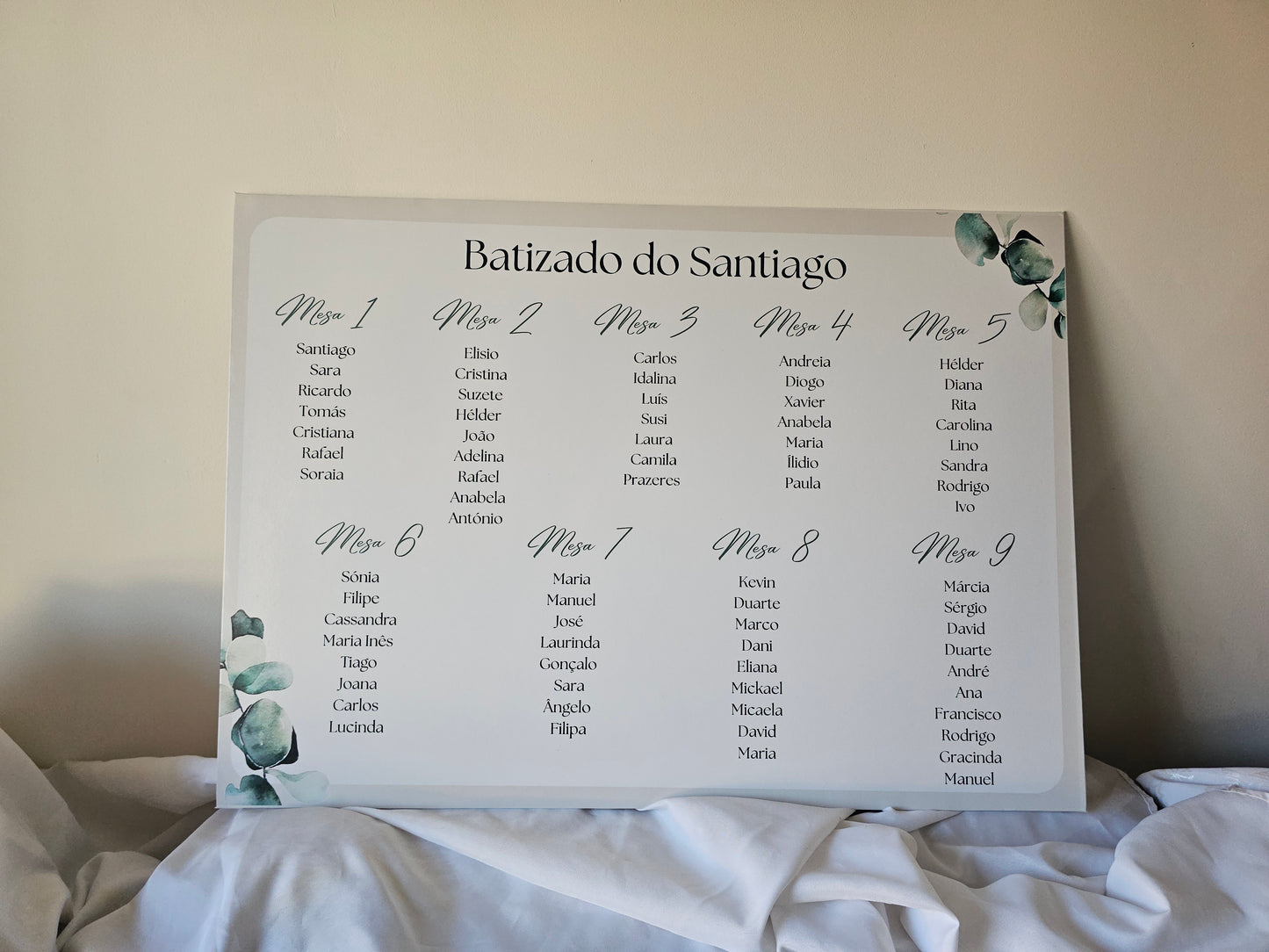 Placard mesas tema Natureza