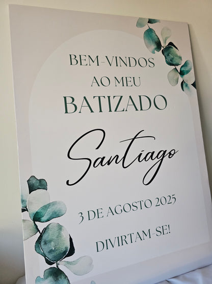 Placa de boas-vindas "Santiago "