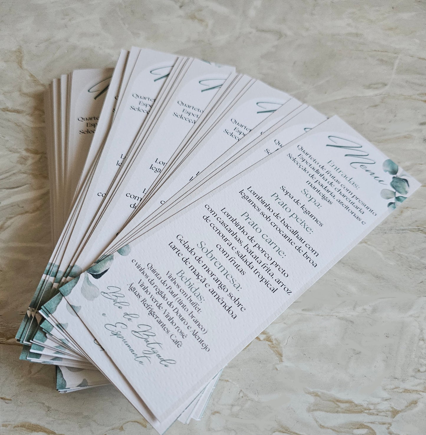 Menus personalizados "Natureza"