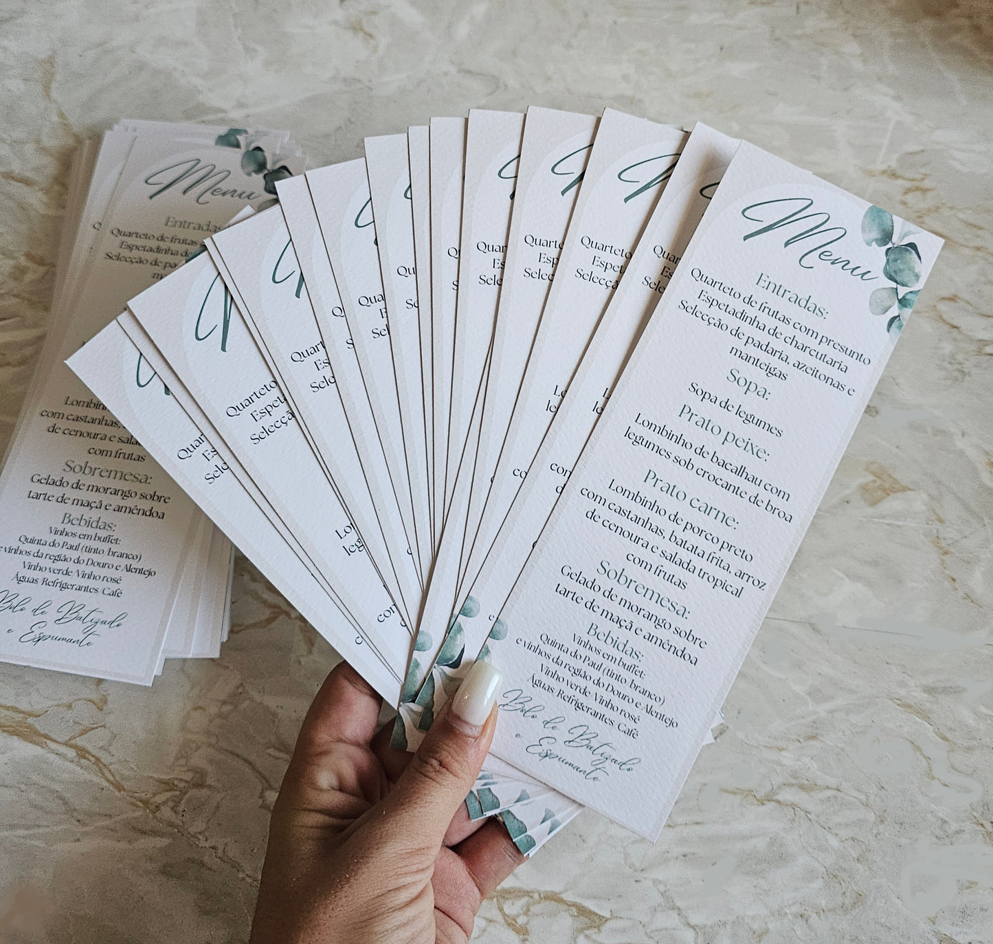 Menus personalizados "Natureza"
