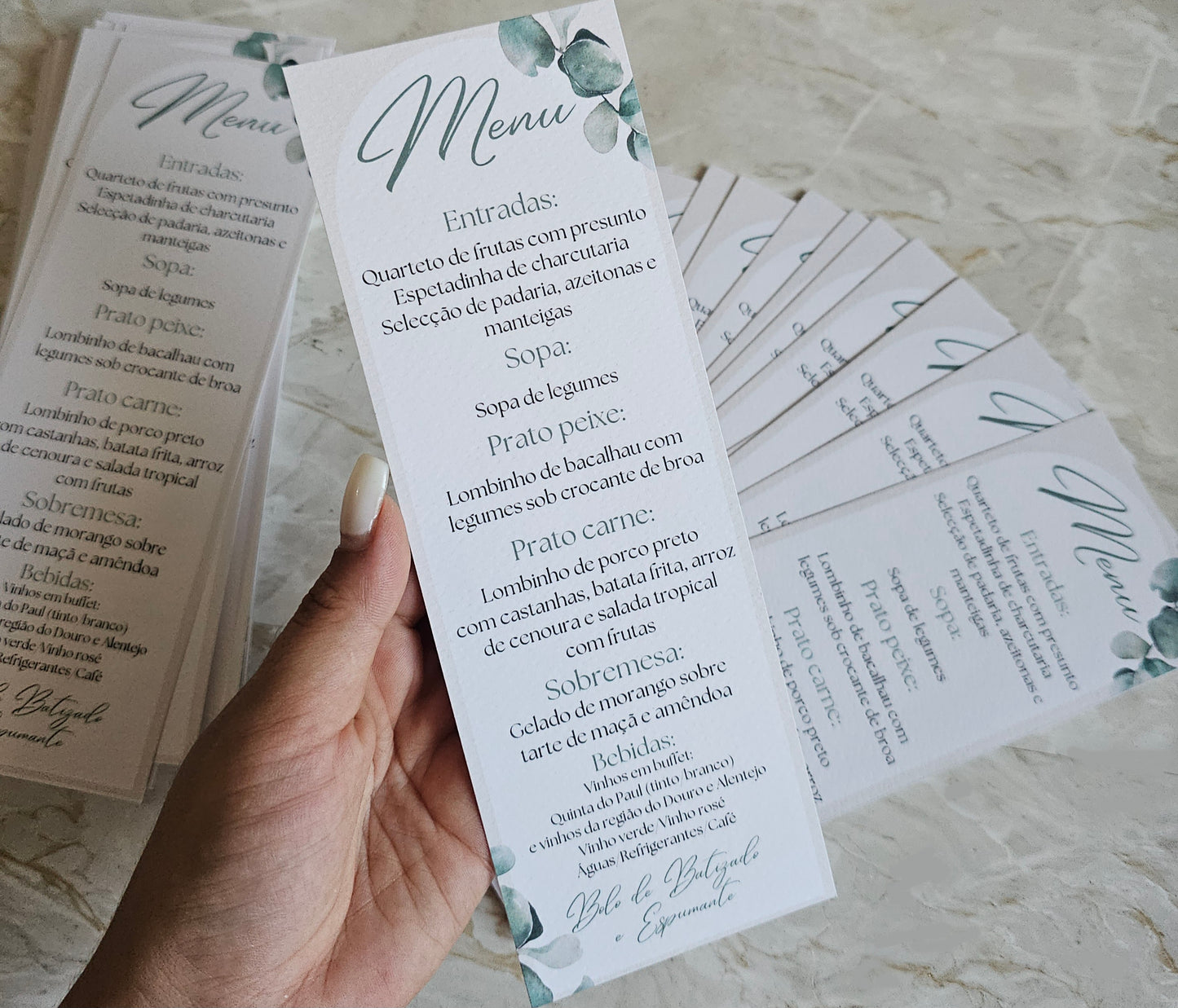 Menus personalizados "Natureza"