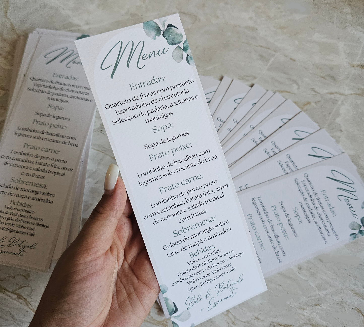Menus personalizados "Natureza"