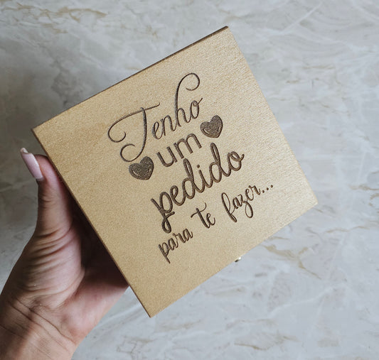 Caixa convite especial Madrinha "Ouro"