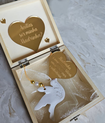 Caixa convite especial Madrinha "Ouro"