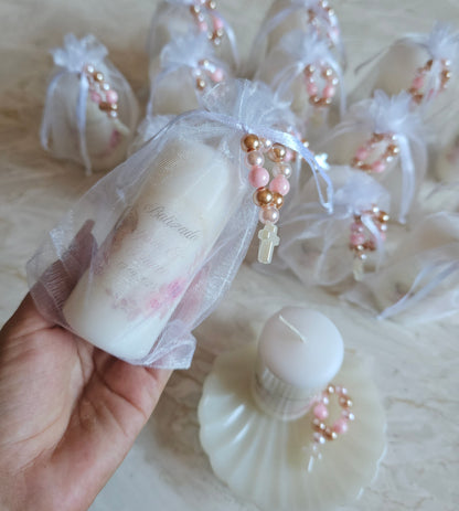 Vela personalizada "Anjinha rosa" + mini dezena