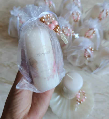 Vela personalizada "Anjinha rosa" + mini dezena
