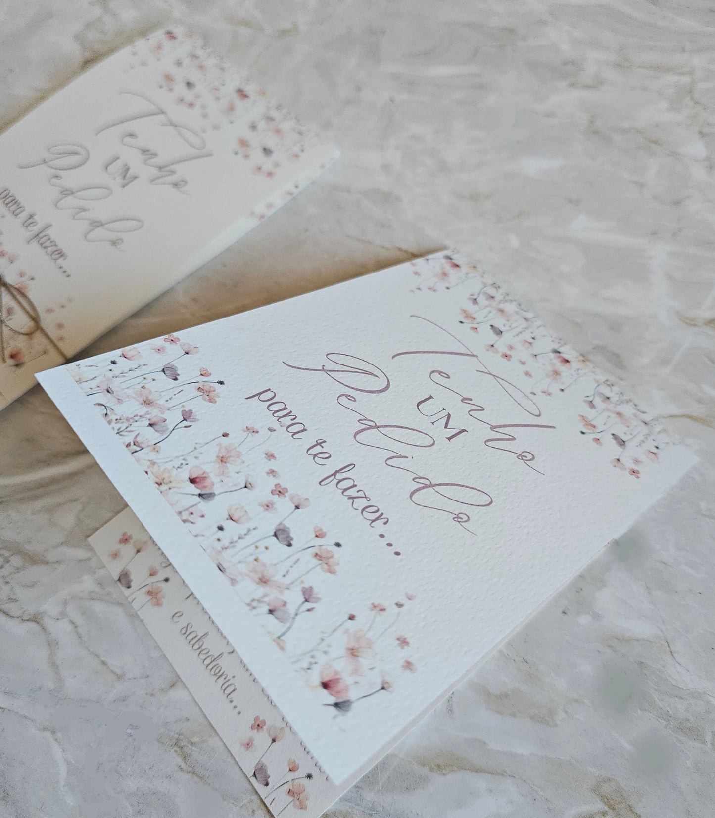 Convite especial Padrinhos "Rosa blush"