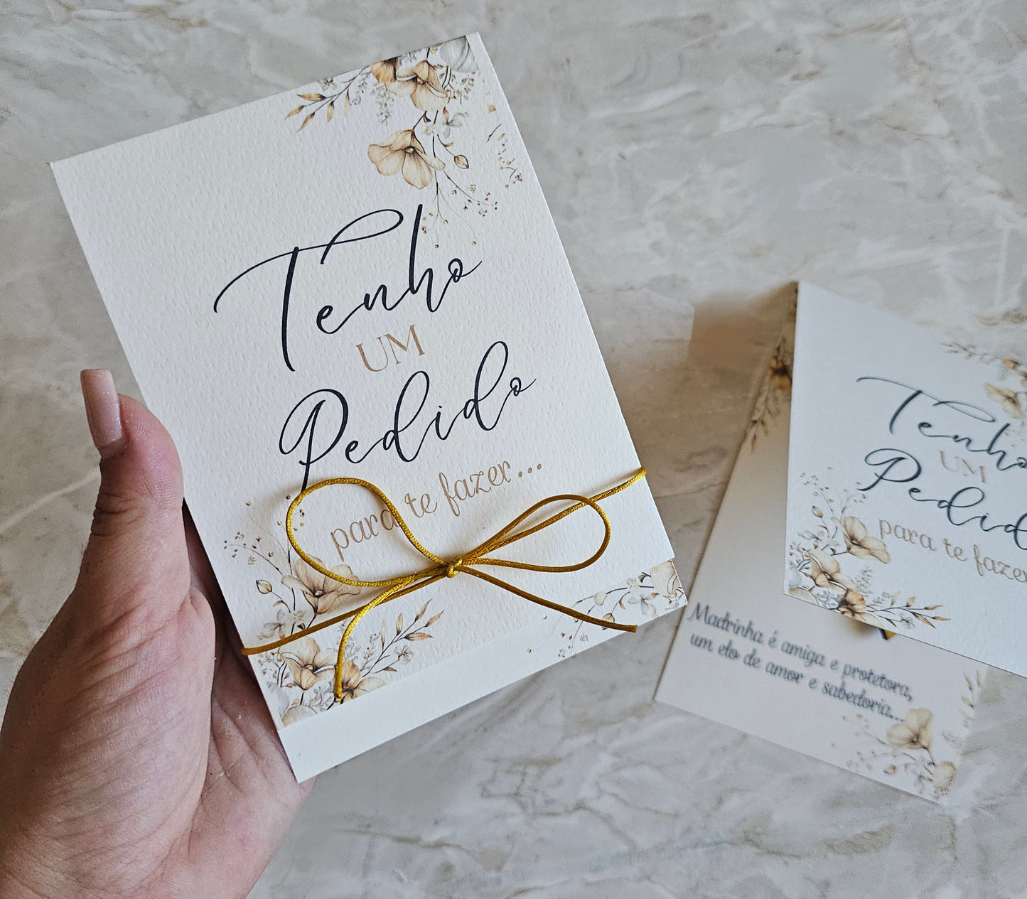 Convite especial Padrinhos "Gold"