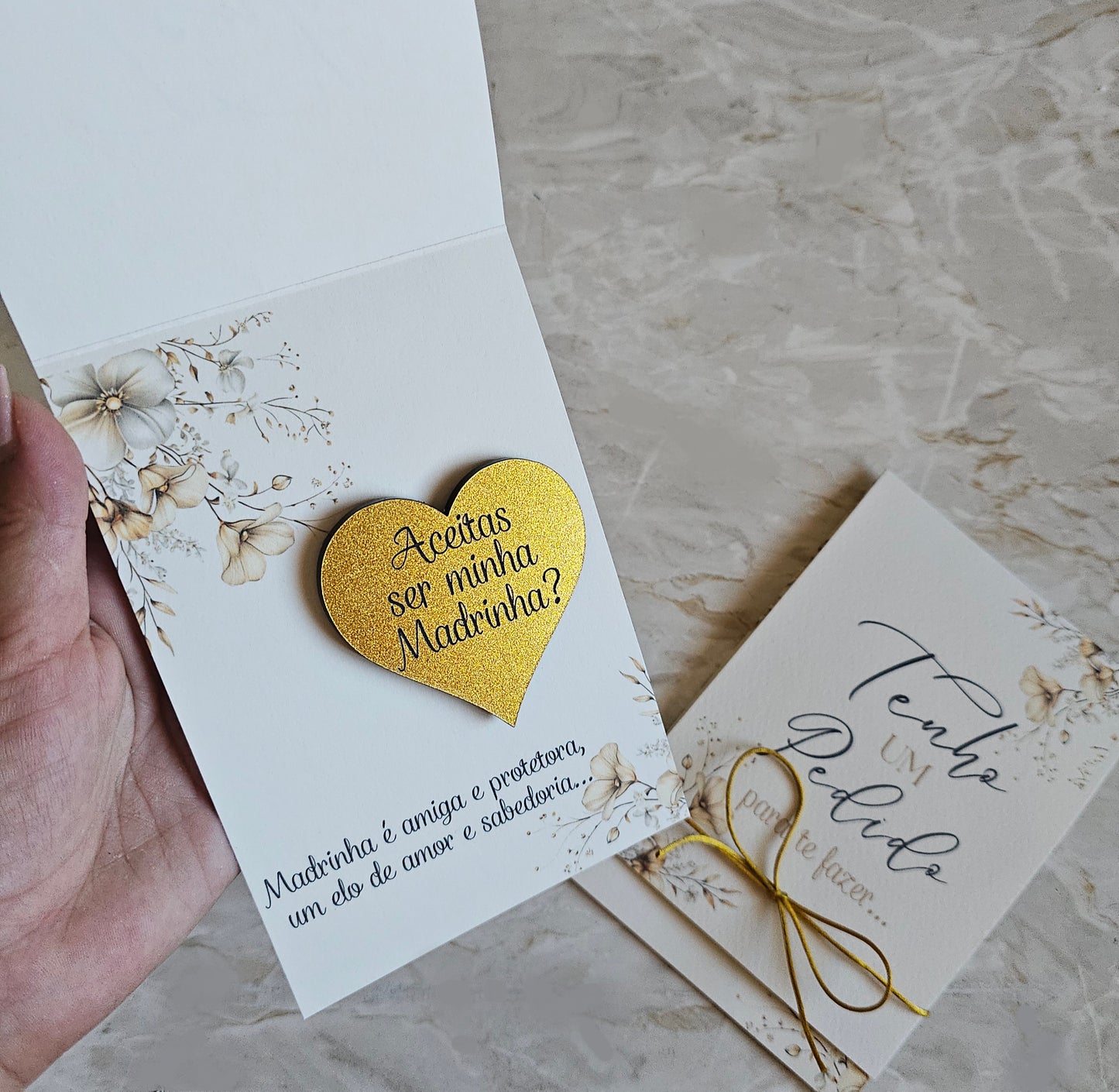 Convite especial Padrinhos "Gold"