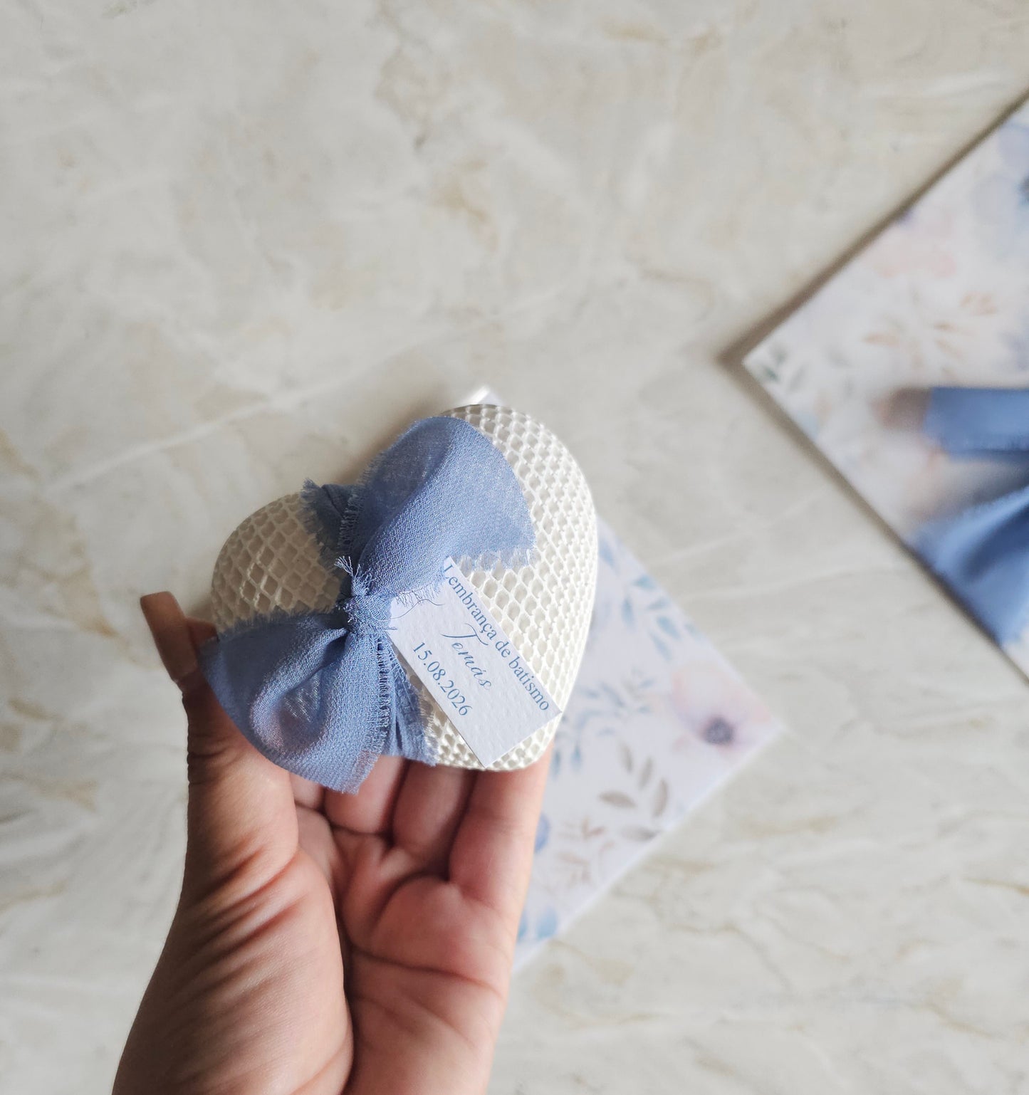 Coração em gesso perfumado