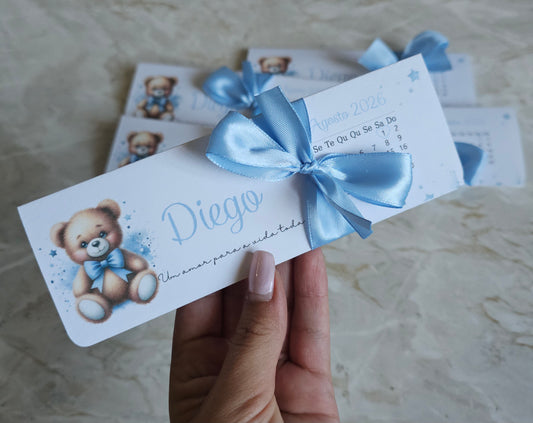 Convite bilhete "Ursinho Diego"