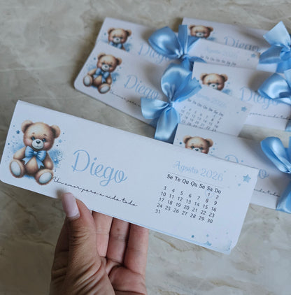 Convite bilhete "Ursinho Diego"