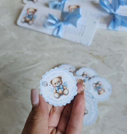 Etiquetas personalizadas "Ursinho azul"