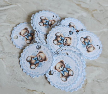 Etiquetas personalizadas "Ursinho azul"