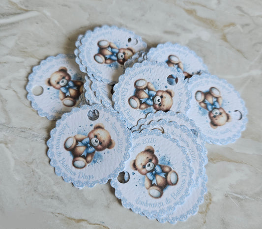 Etiquetas personalizadas "Ursinho azul"
