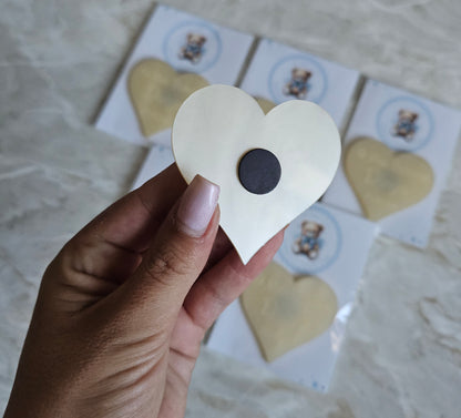 Íman acrílico madrepérola creme "Coração"