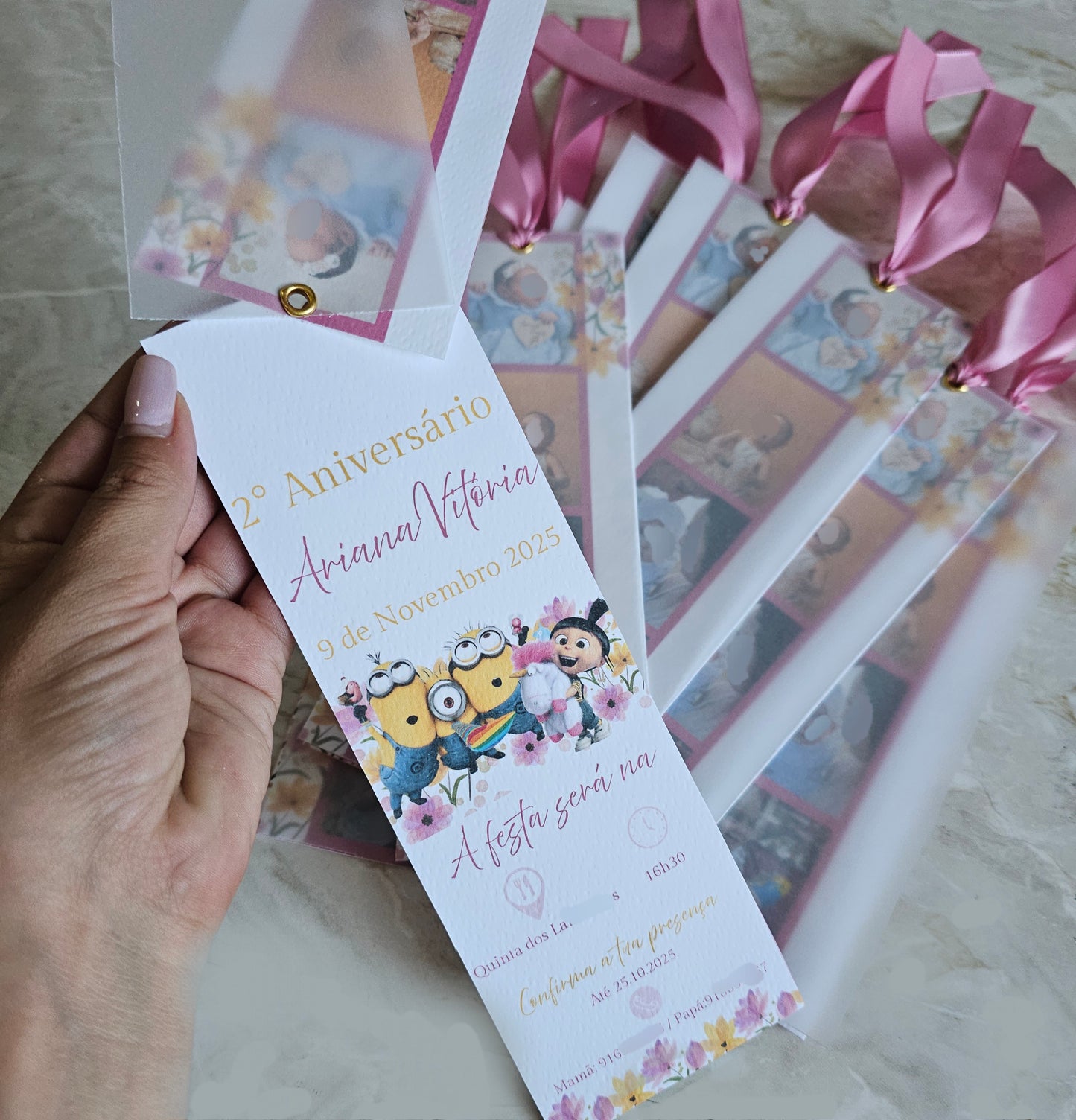 Convite 4 fotos "Ariana "