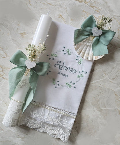 Conjunto de Batismo "Afonso" flores