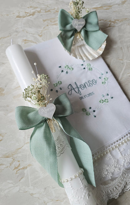 Conjunto de Batismo "Afonso" flores