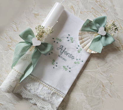 Conjunto de Batismo "Afonso" flores