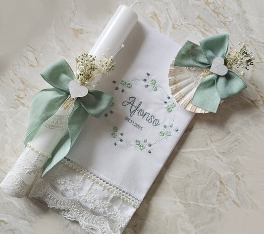 Conjunto de Batismo "Afonso" flores