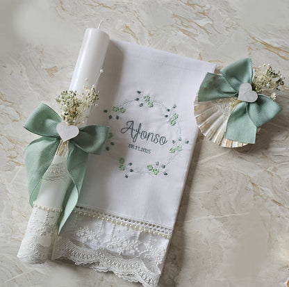 Conjunto de Batismo "Afonso" flores