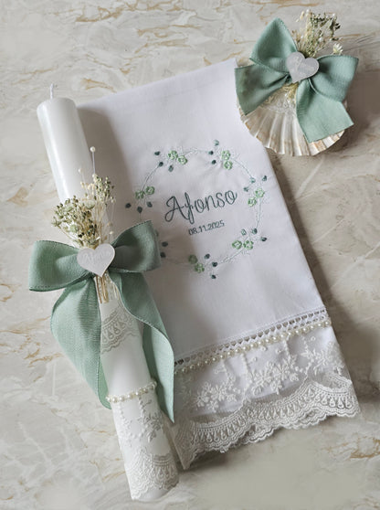 Conjunto de Batismo "Afonso" flores