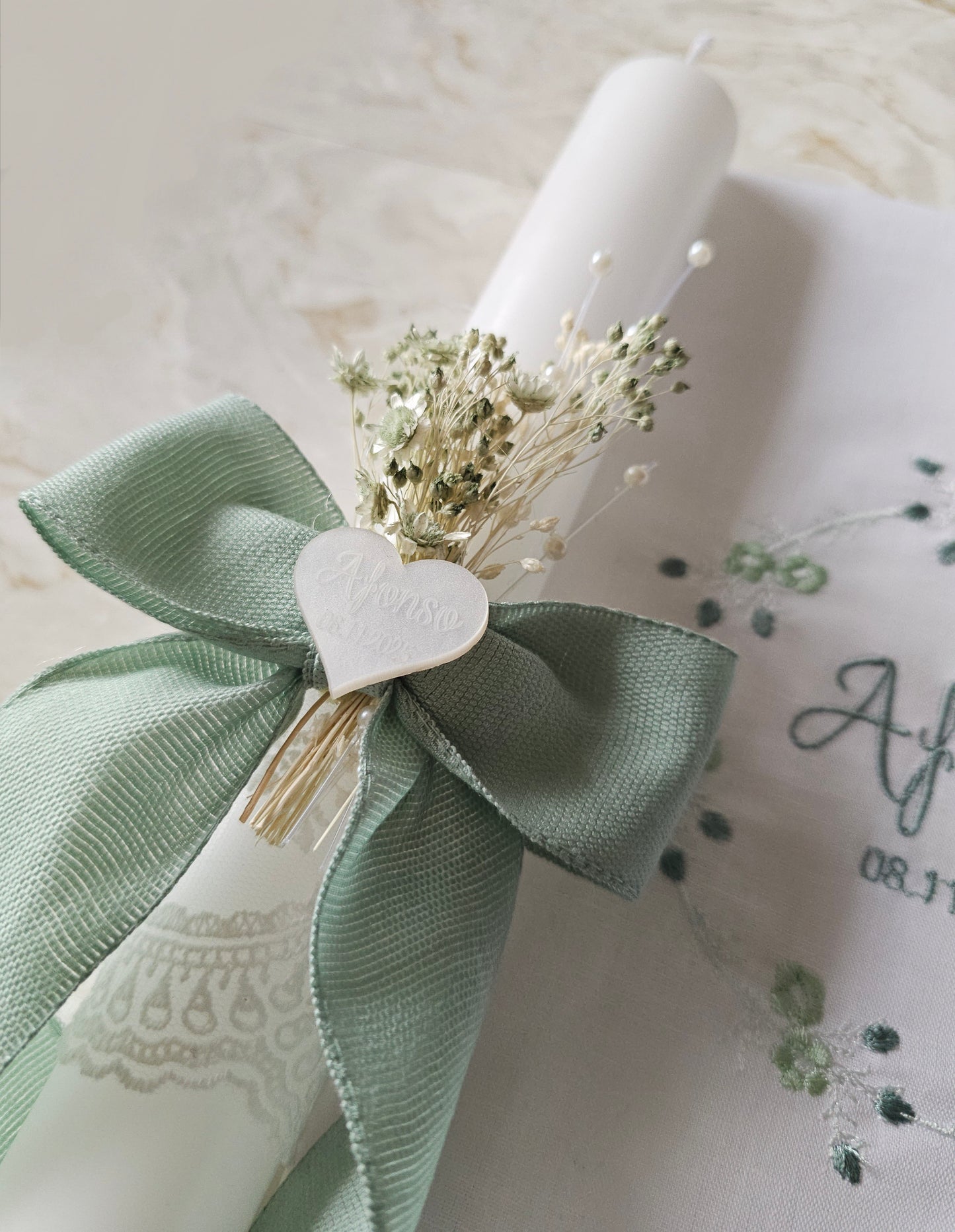 Conjunto de Batismo "Afonso" flores