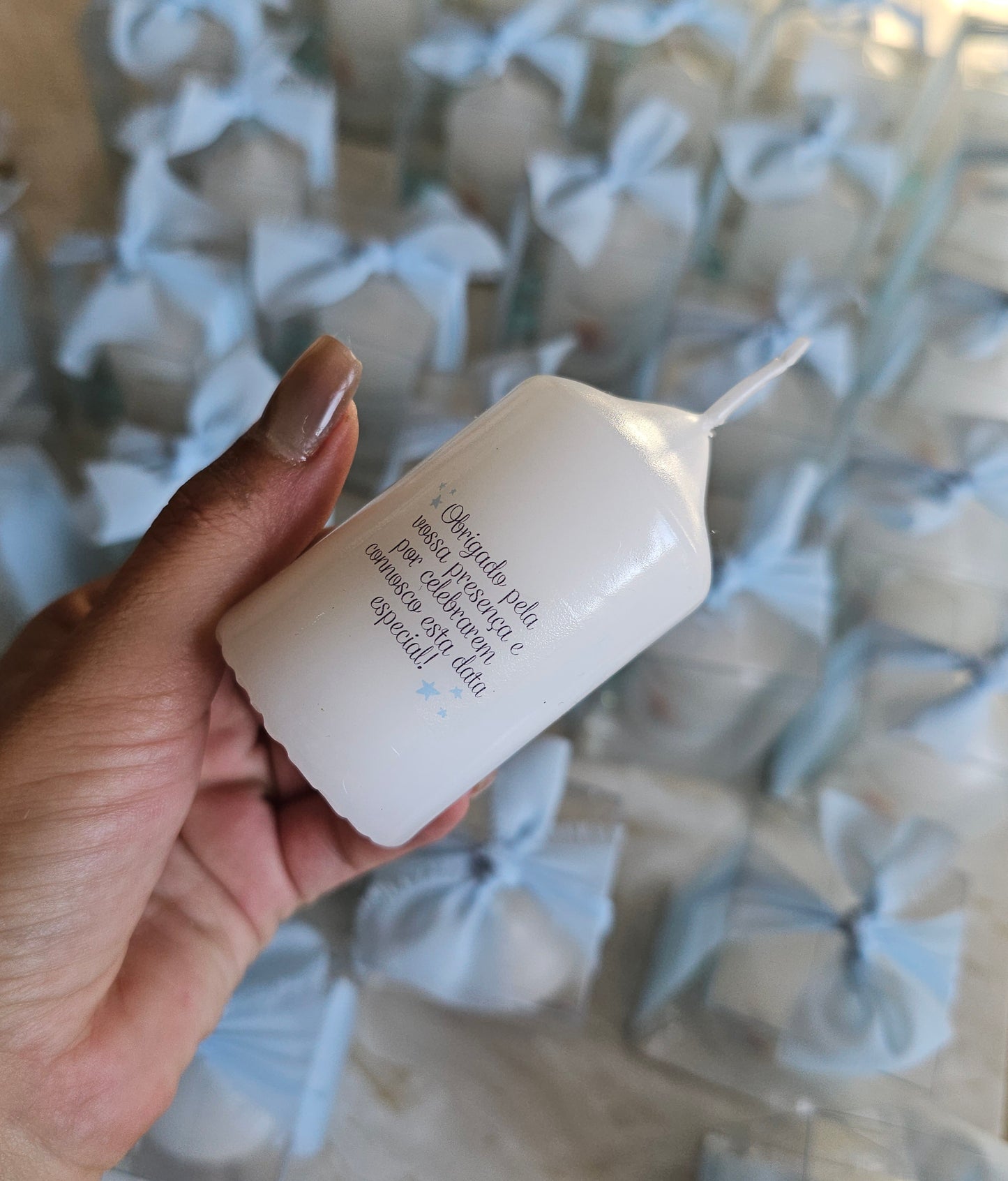 Vela personalizada em caixa c/dezena "Baby Boss"