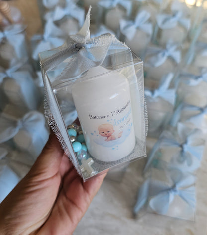 Vela personalizada em caixa c/dezena "Baby Boss"